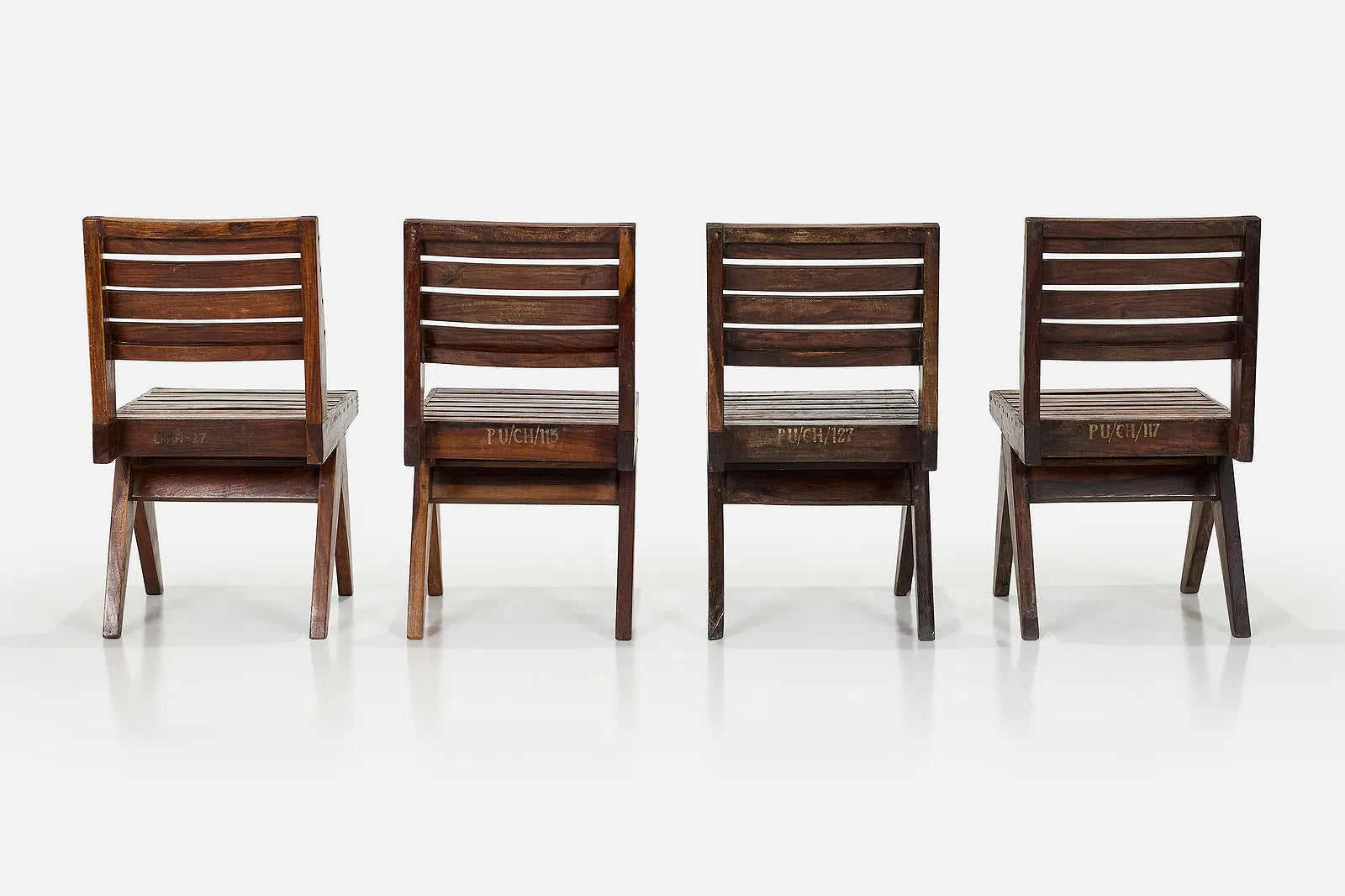 Pierre Jeanneret, Slatted Dining Chairs