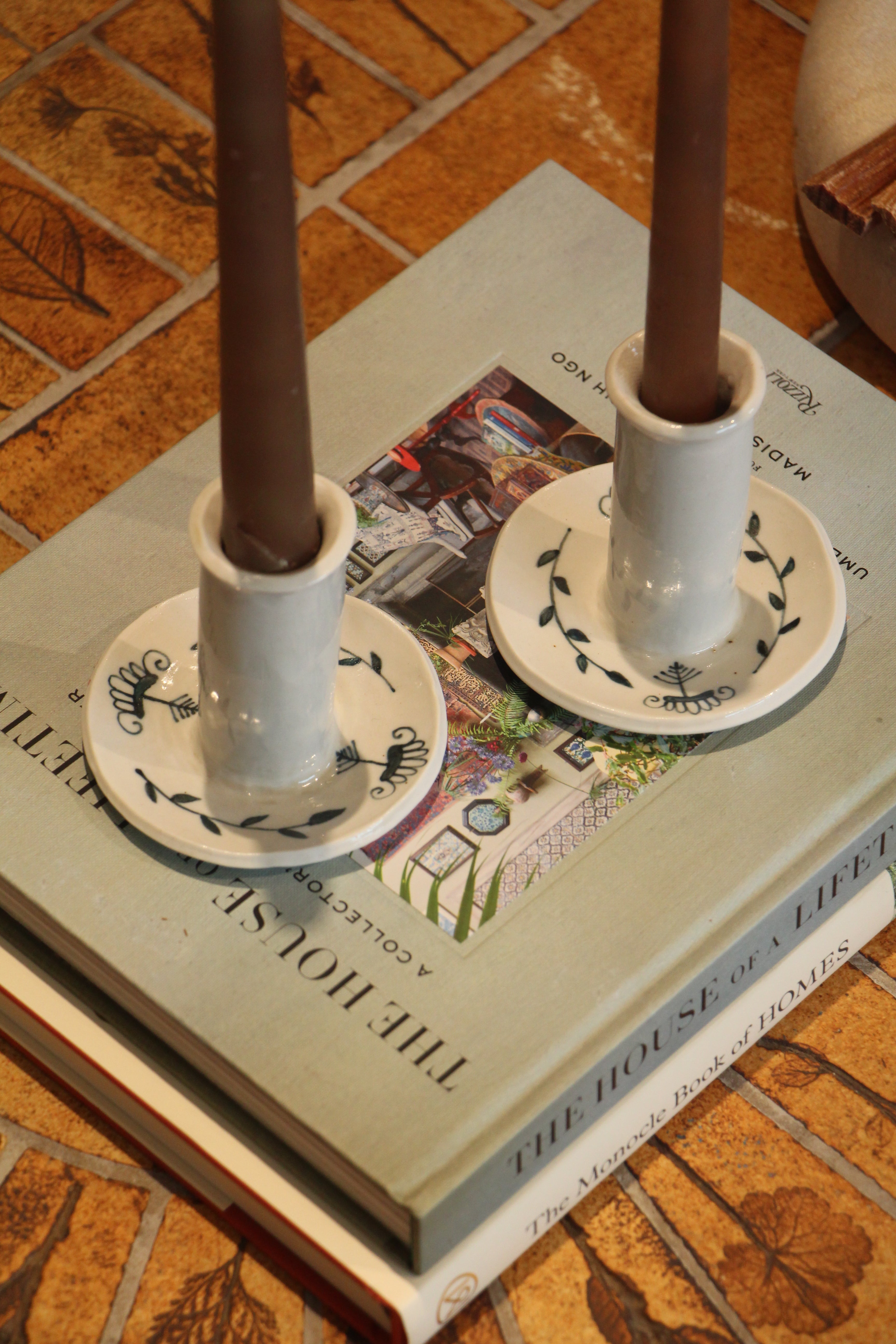 Hand Painted Candle Holder