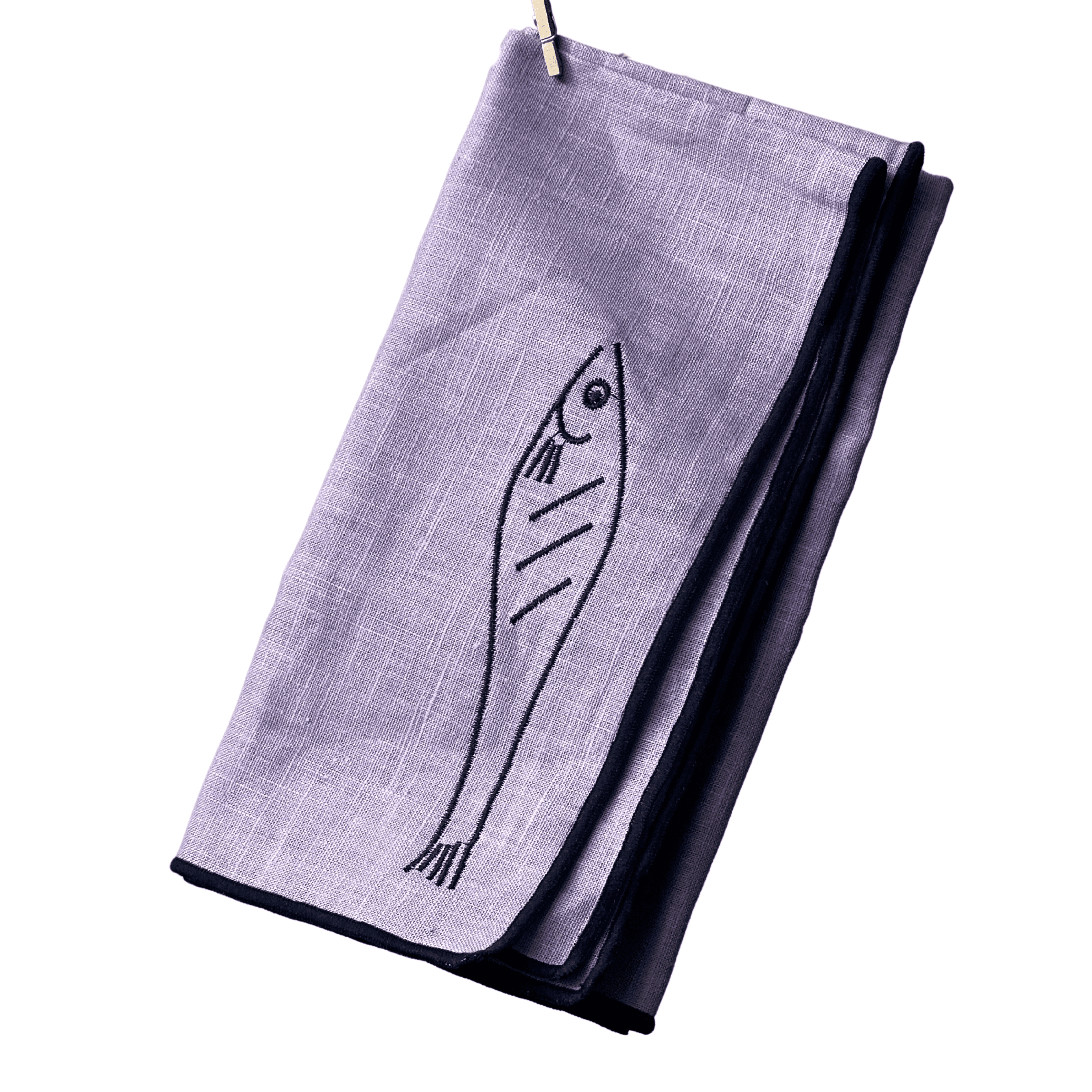 Linen Blend Napkins - Fish