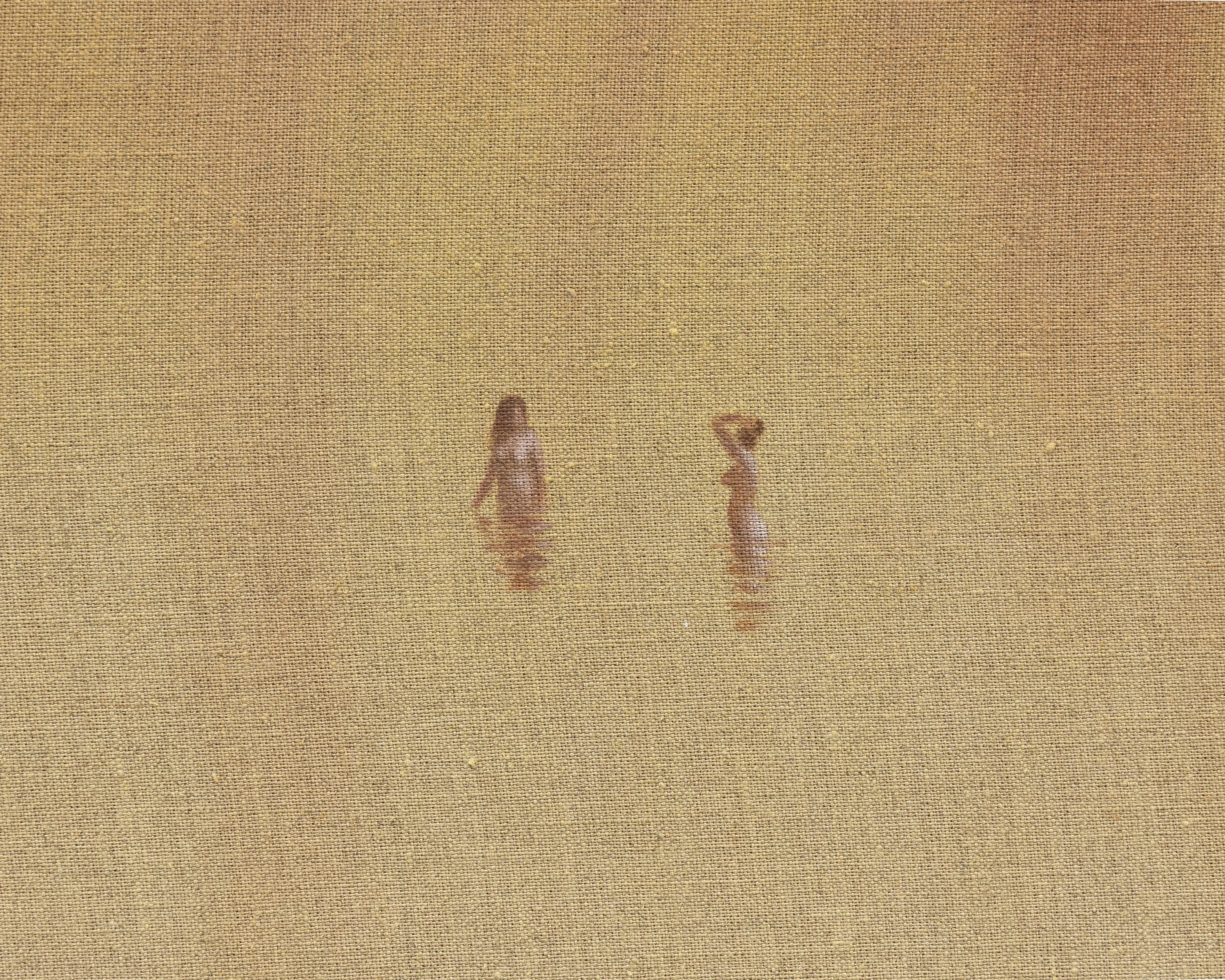 Distant Bathers Acrylic on Linen Painting