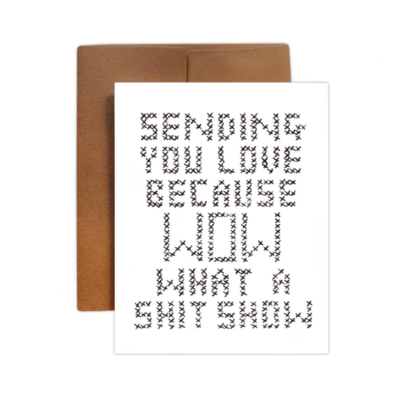 CROSS STITCH SHIT SHOW Greeting Card