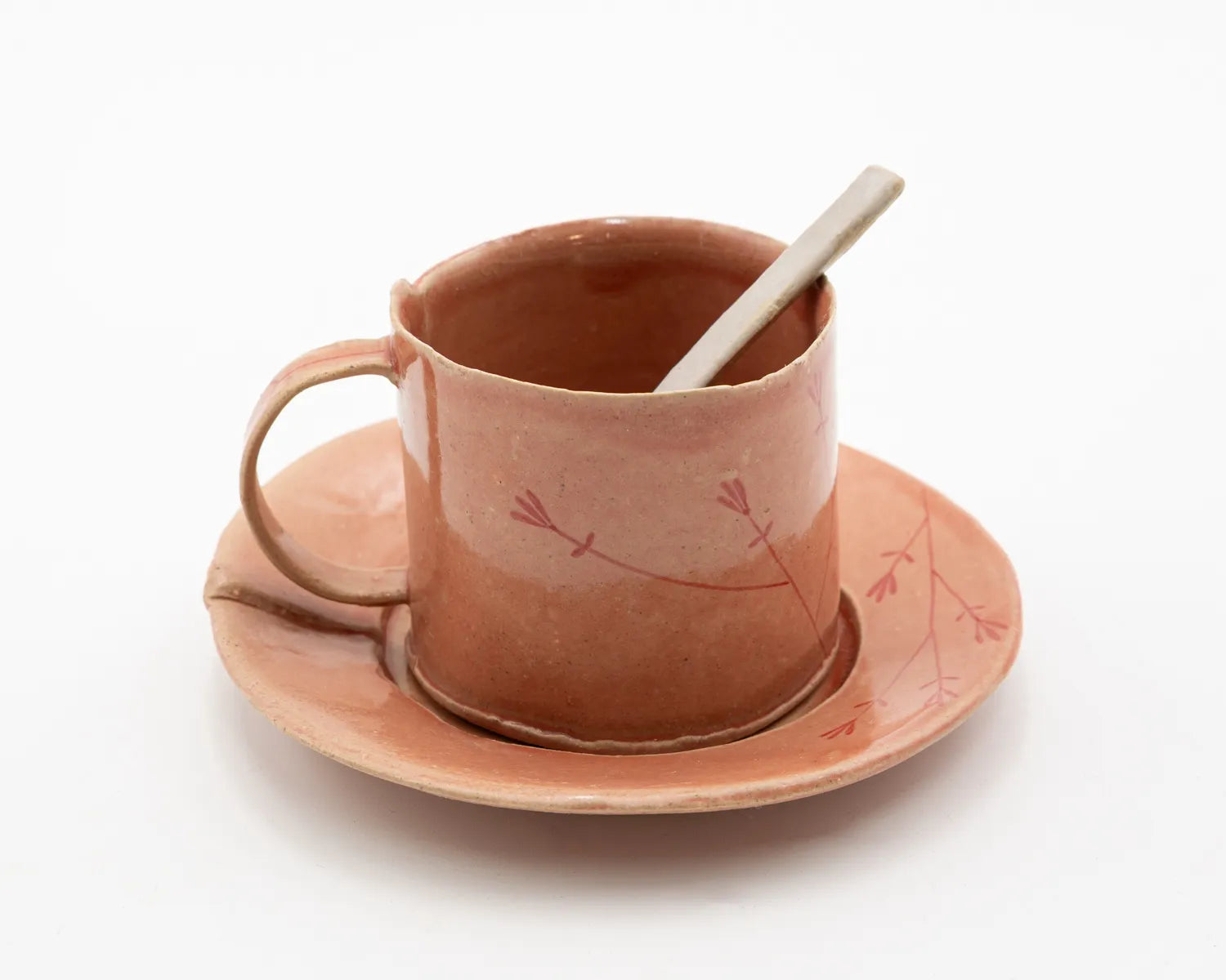 Hand Painted Teacup & Saucer