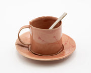 Hand Painted Teacup & Saucer