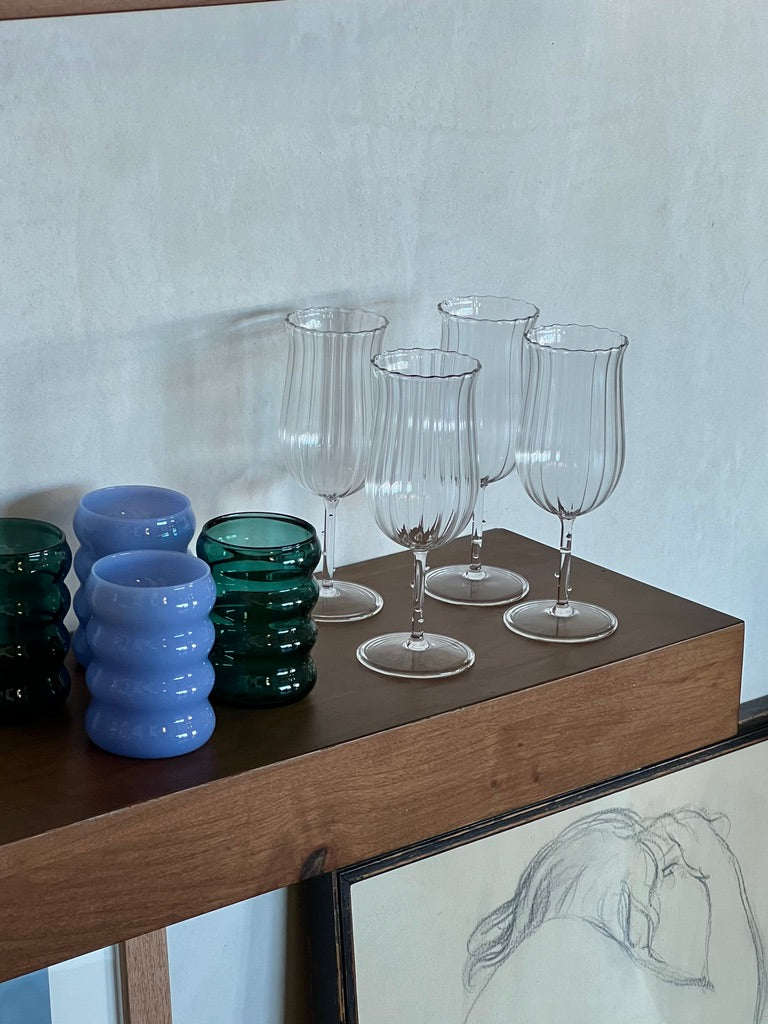 Opaque Ripple Cup, Cornflower