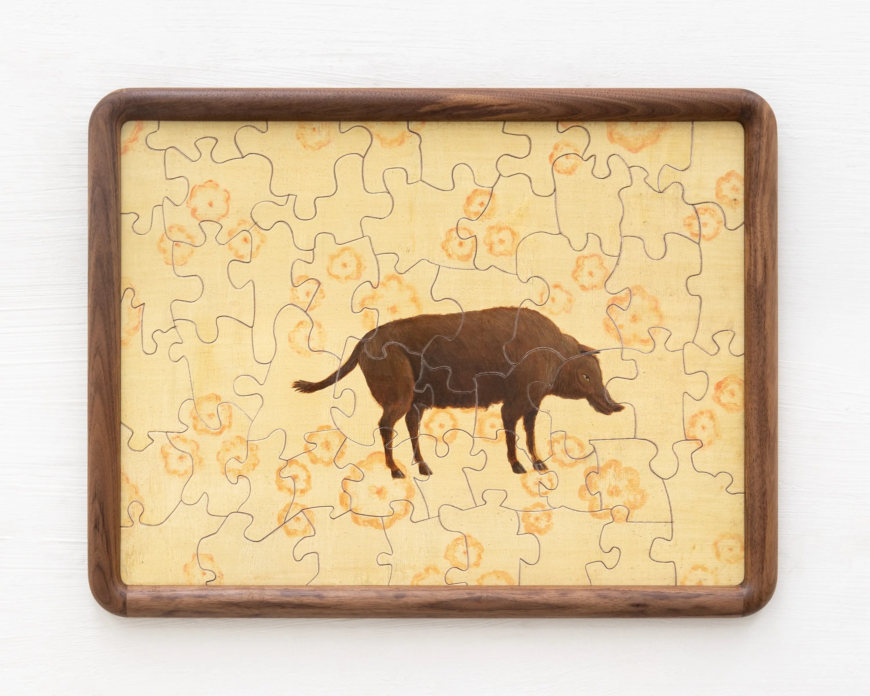 Floral & Boaral Hand Painted Jigsaw Puzzle