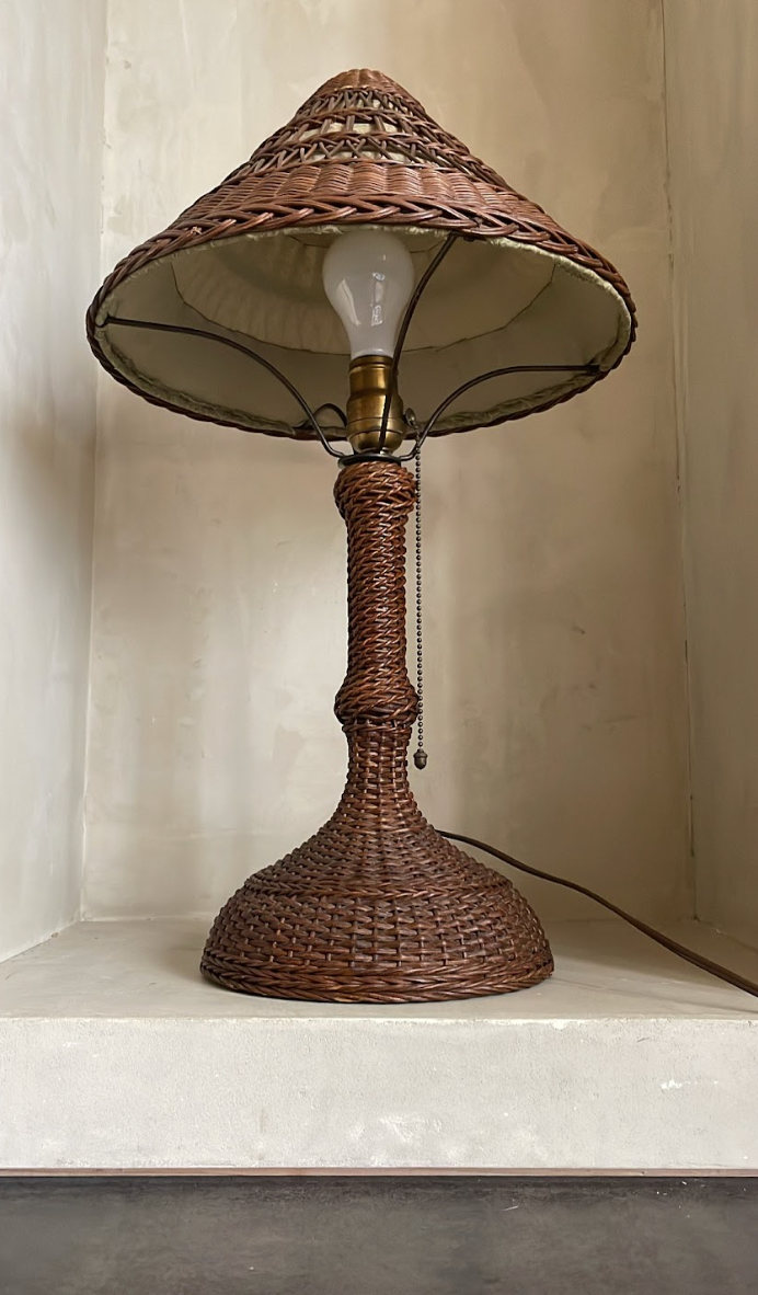 Vintage Wicker Lamp