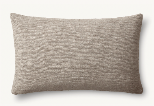 Silk Lumbar Pillow in Grey