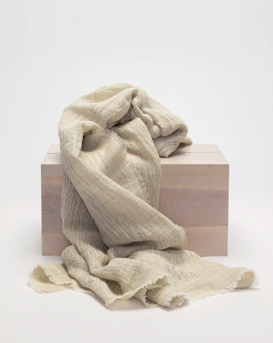 Crushed Texture Blanket in Beige