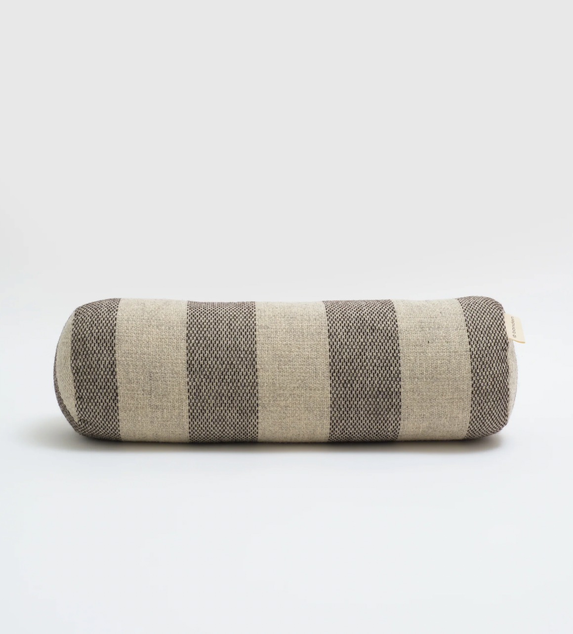 Striped Bolster Pillow in Brown/Beige