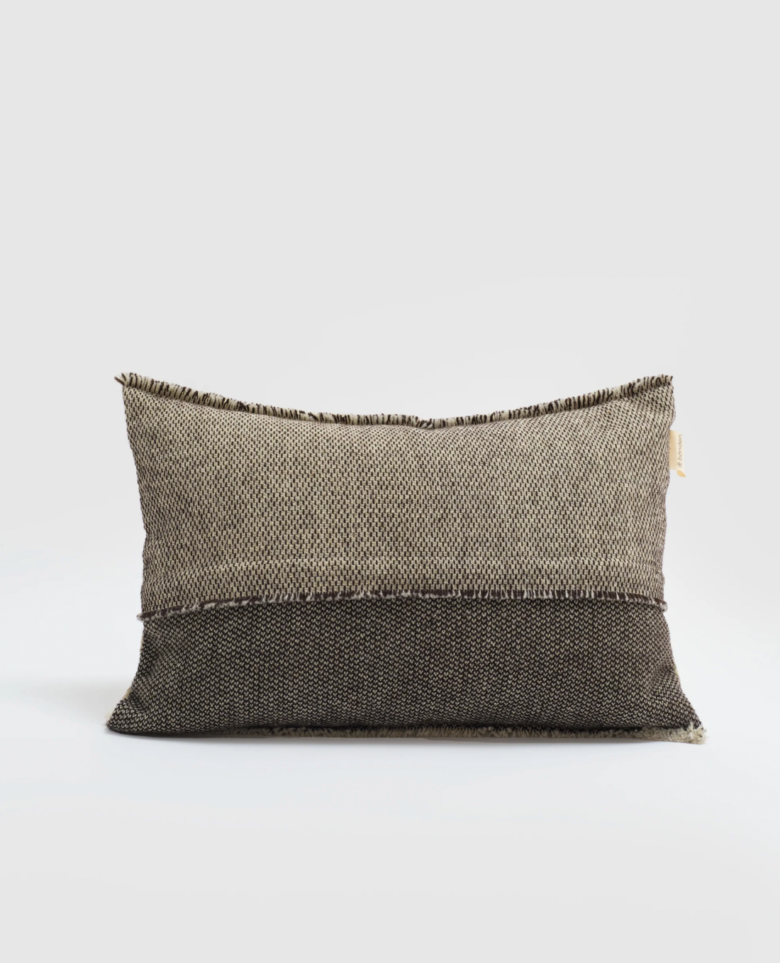 Basket Weave Pillow in Brown/Beige