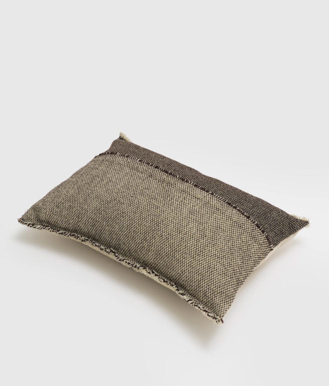 Basket Weave Pillow in Brown/Beige