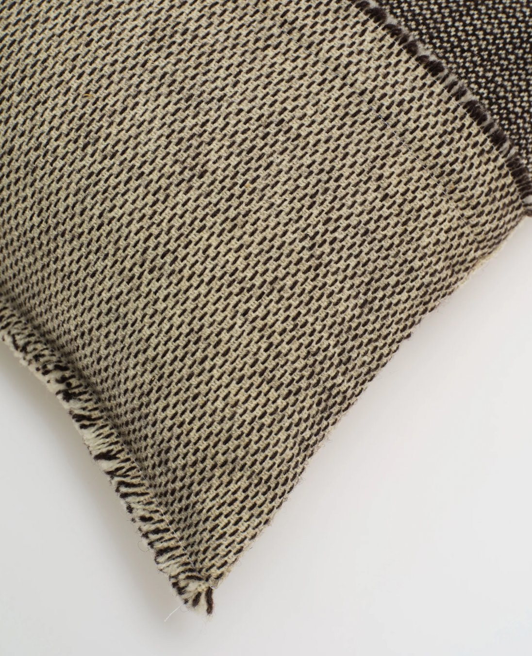 Basket Weave Pillow in Brown/Beige