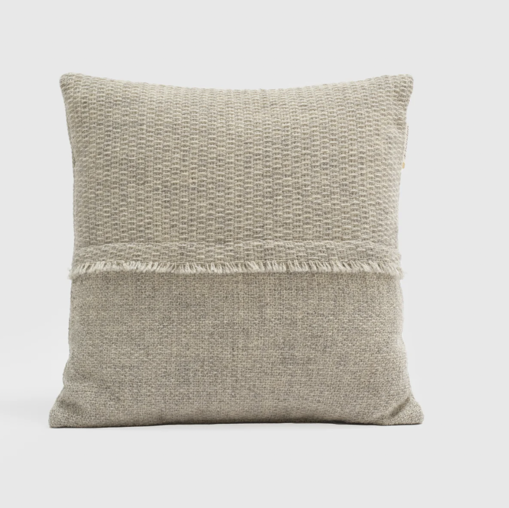 Basket Weave Pillow in Beige