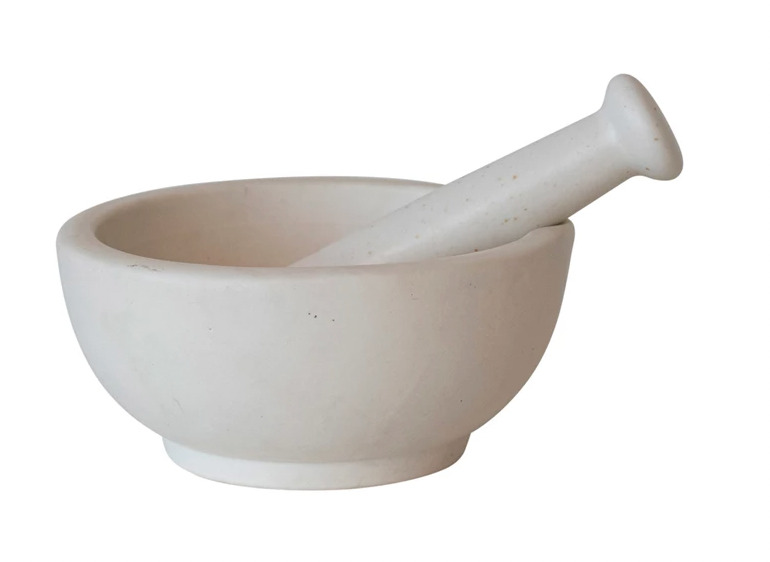 Stoneware Mortar & Pestle, Set of 2