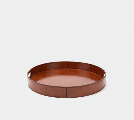 Round Leather Tray