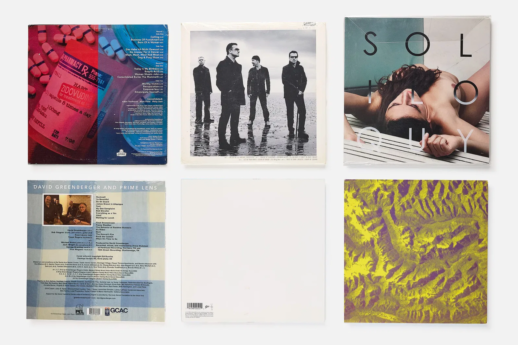 Kruger, Sugimoto, Peake, Ruscha, Condo, Auerbach, LPs