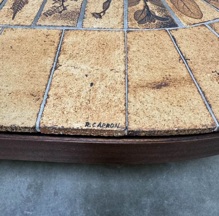 Roger Capron: Oblong Coffee Table with Garrigue Tiles