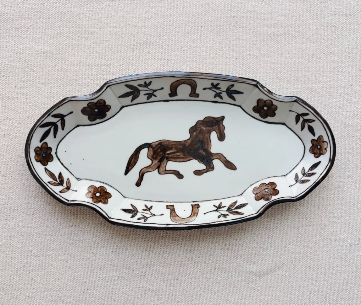 Oval Horse Party Dish