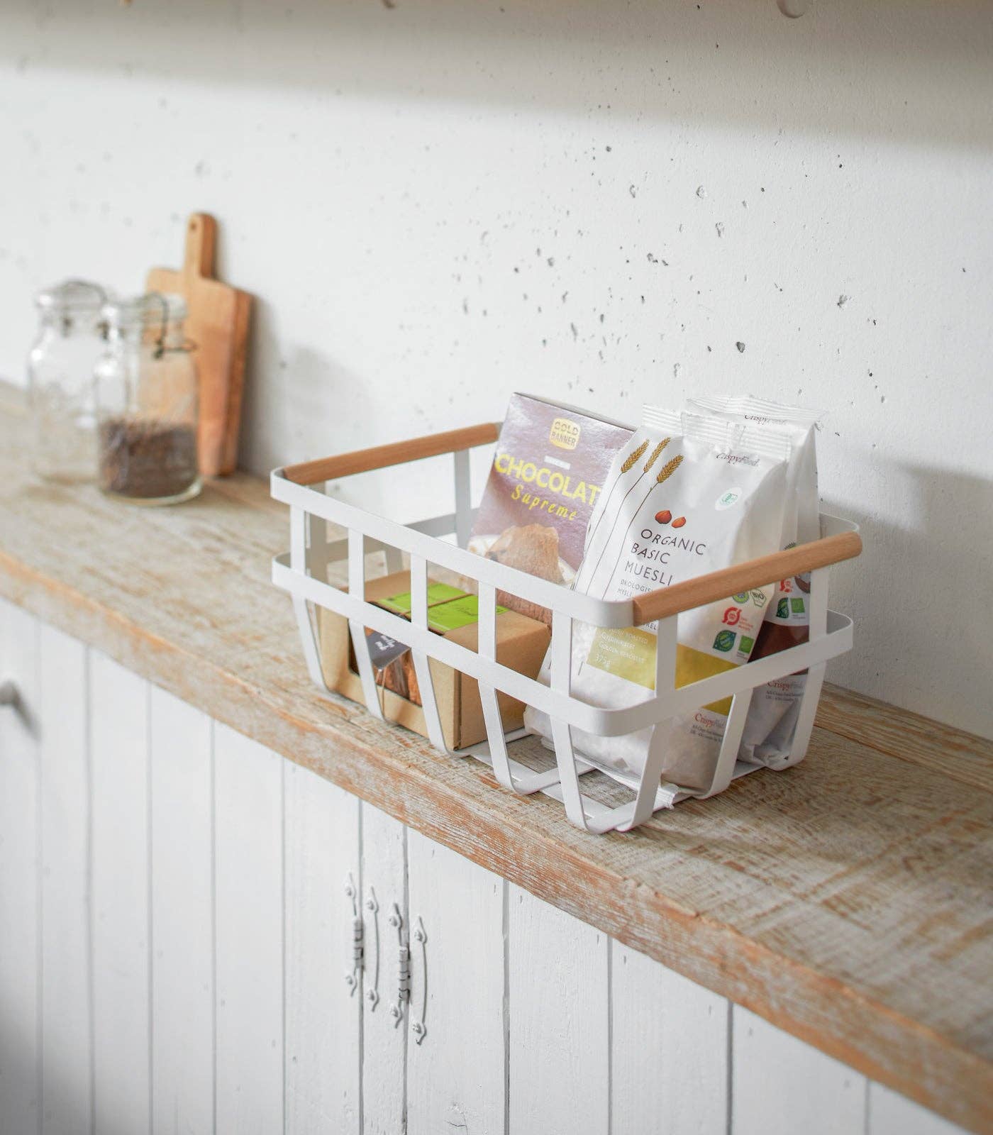 Tosca Storage Basket - Steel + Wood