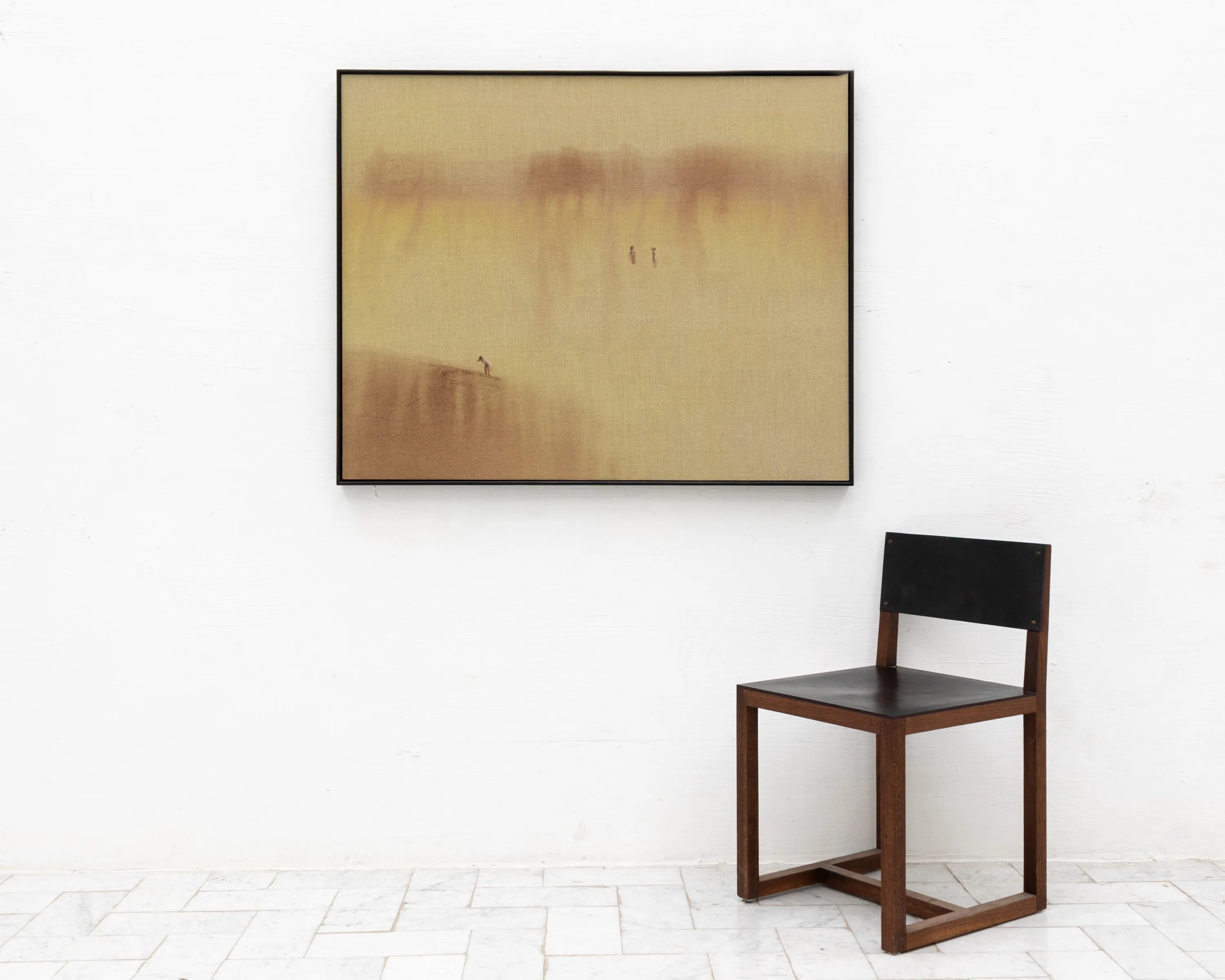 Distant Bathers Acrylic on Linen Painting