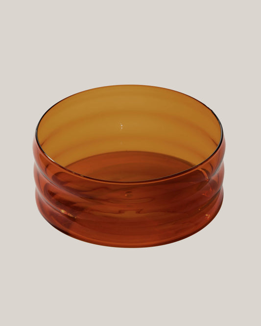 Medium Ripple Bowl, Amber