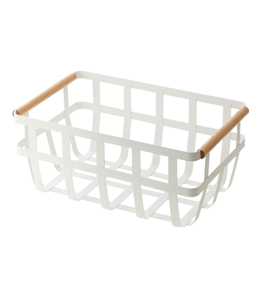 Tosca Storage Basket - Steel + Wood