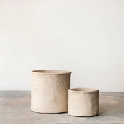 Natural Ivory Small Bucket Planter